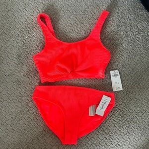 Abercrombie Kids Swimsuit Set- 13/14 - With tags - Bright coral